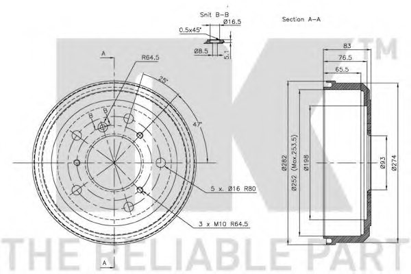 NK 264705 Brake Drum